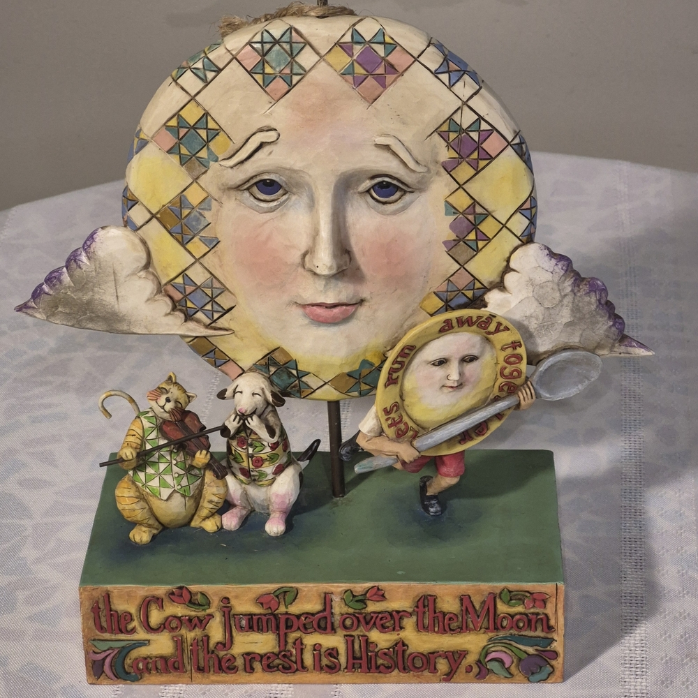 Jim Shore Colorful Moon and Animals Figurine